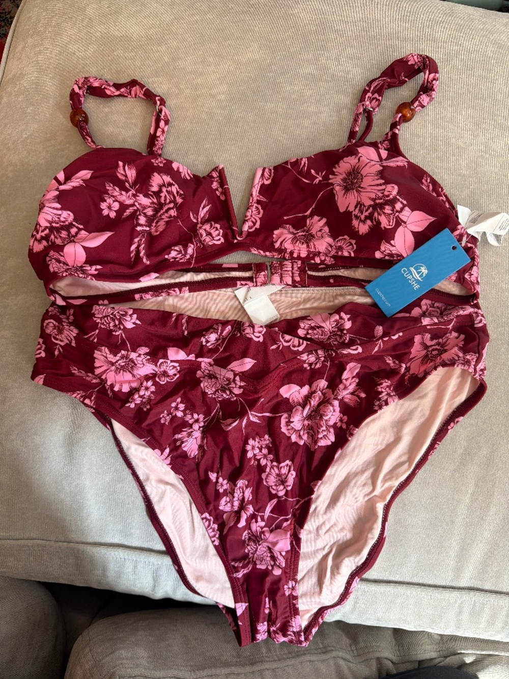 Tropical floral bikini NWT